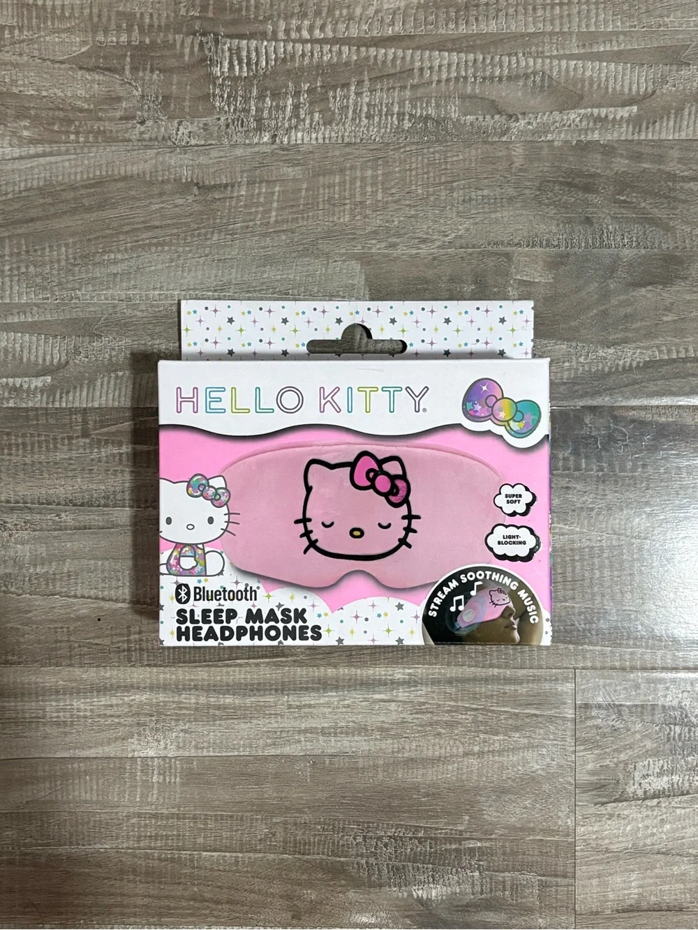 NEW Sanrio Cute Hello Kitty Bluetooth Wireless Sleep Eye Mask Plush Pink